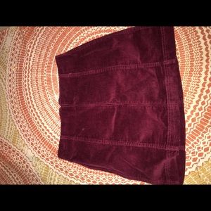 Maroon Corduroy skirt. Size 4
